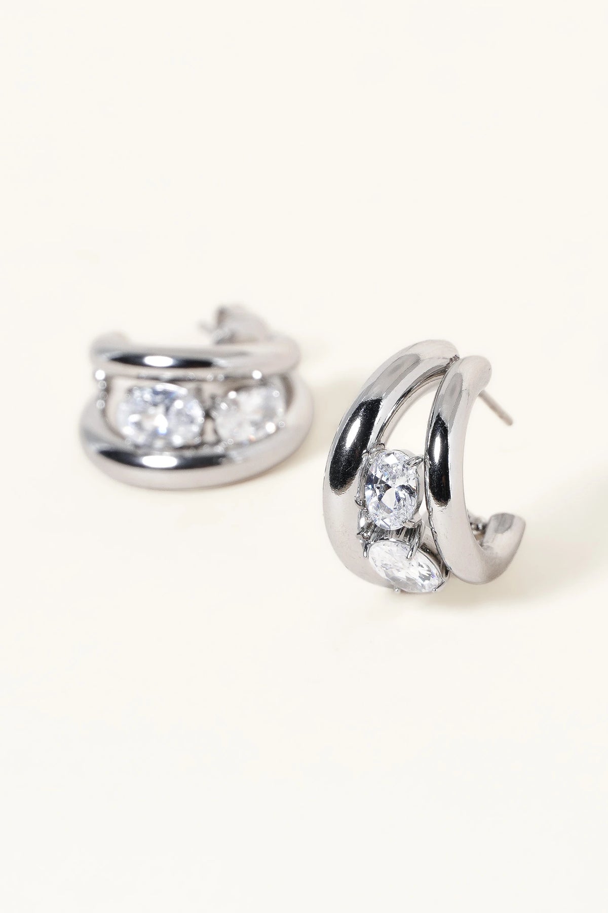 Boucles d'oreilles Lumé - Argenté
